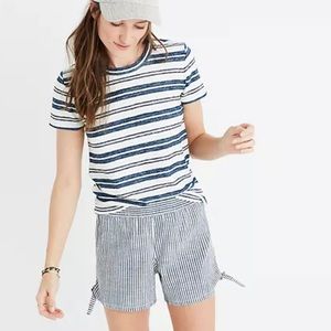 Madewell Hi-Fi Shrunken Tee Blue Vonda Stripe, S